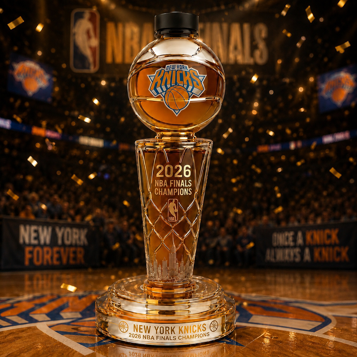 NY Knicks 2026 NBA Finals Champions Decanter