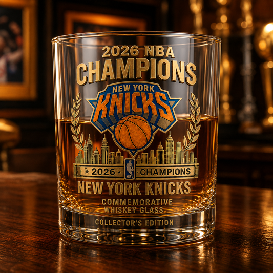 New York Knicks 2026 Champions Commemorative Whiskey Glass