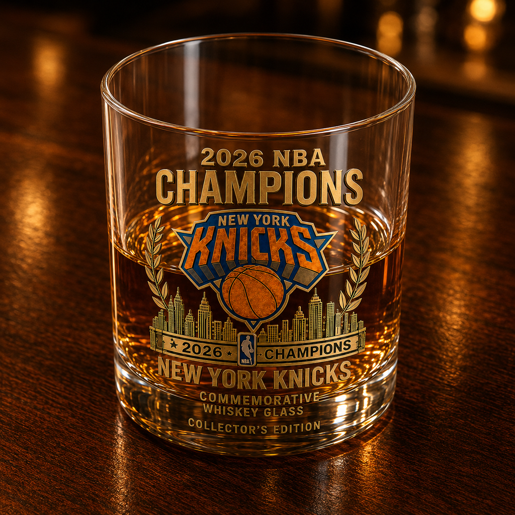 New York Knicks 2026 Champions Commemorative Whiskey Glass