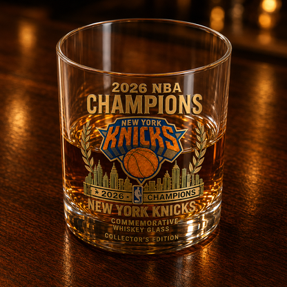 New York Knicks 2026 Champions Commemorative Whiskey Glass