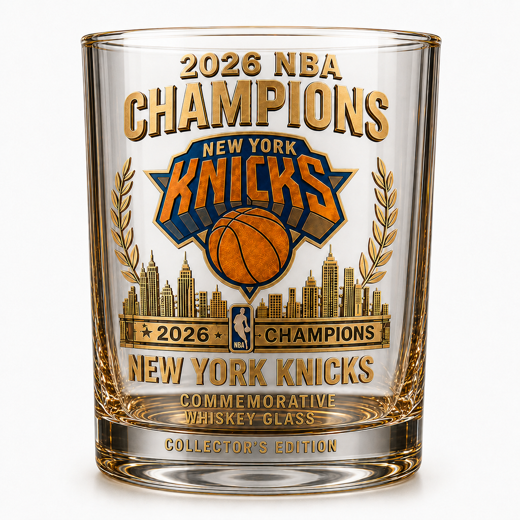 New York Knicks 2026 Champions Commemorative Whiskey Glass