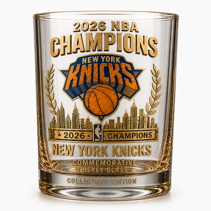 New York Knicks 2026 Champions Commemorative Whiskey Glass